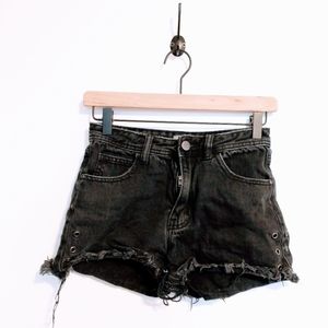 6ixty8ight denim short high waisted lace up